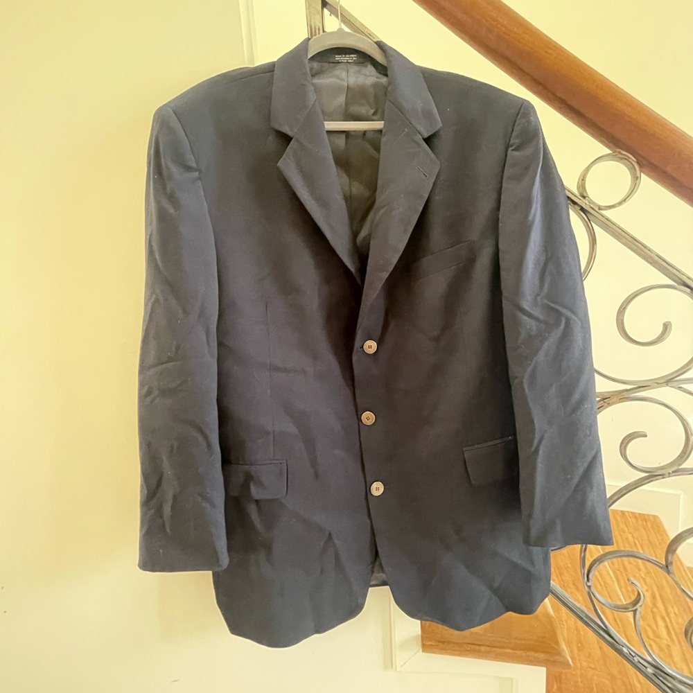 Gianfranco Ruffini Italian fabric by Marzotto super 100 men’s sport coat navy
